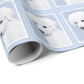Kuvasz-schildering - Cute Original Dog Art Cadeaupapier (Rol Hoek)