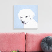 Kuvasz-schildering - Cute Original Dog Art Canvas Afdruk (Insitu (Woonkamer))