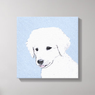 Kuvasz-schildering - Cute Original Dog Art Canvas Afdruk