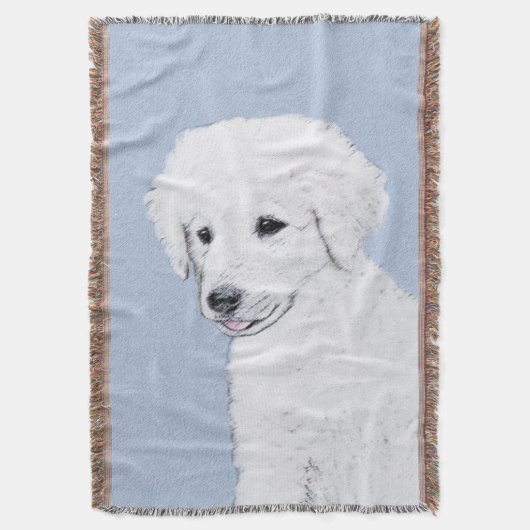 Kuvasz-schildering - Cute Original Dog Art Deken (Voorkant Verticaal)