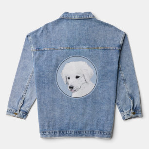 Kuvasz-schildering - Cute Original Dog Art Denim Jacket