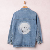Kuvasz-schildering - Cute Original Dog Art Denim Jacket (Hangar)