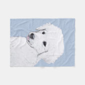 Kuvasz-schildering - Cute Original Dog Art Fleece Deken (Voorkant (Horizontaal))
