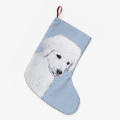 Kuvasz-schildering - Cute Original Dog Art Kleine Kerstsok (Voorkant (Hangend))