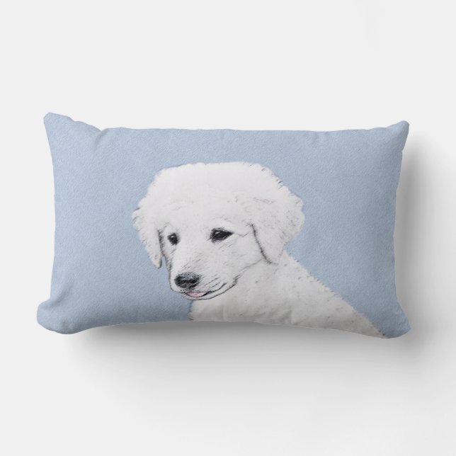 Kuvasz-schildering - Cute Original Dog Art Kussen (Voorkant)