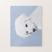 Kuvasz-schildering - Cute Original Dog Art Legpuzzel (Verticaal)