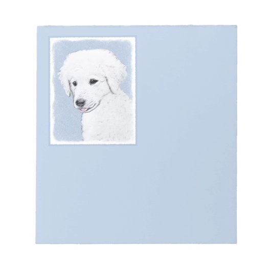 Kuvasz-schildering - Cute Original Dog Art Notitieblok (Voorkant)