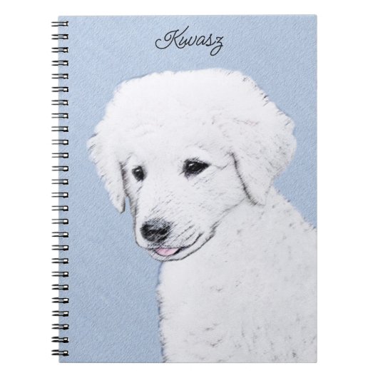 Kuvasz-schildering - Cute Original Dog Art Notitieboek (Voorkant)