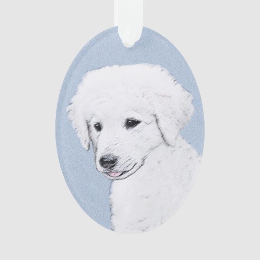 Kuvasz-schildering - Cute Original Dog Art Ornament (voorkant)