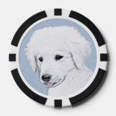 Kuvasz-schildering - Cute Original Dog Art Poker Chips (Voorkant)