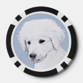 Kuvasz-schildering - Cute Original Dog Art Poker Chips (Achterkant)