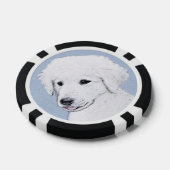 Kuvasz-schildering - Cute Original Dog Art Poker Chips (Enkel)