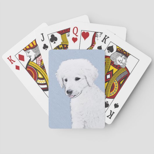Kuvasz-schildering - Cute Original Dog Art Pokerkaarten (Achterkant)