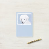 Kuvasz-schildering - Cute Original Dog Art Post-it® Notes (Op bureau)