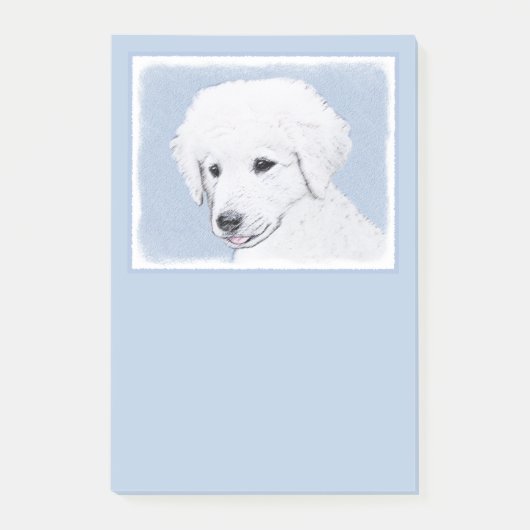 Kuvasz-schildering - Cute Original Dog Art Post-it® Notes (Voorkant)