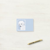 Kuvasz-schildering - Cute Original Dog Art Post-it® Notes (Op bureau)