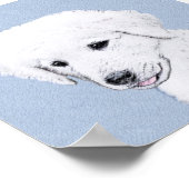 Kuvasz-schildering - Cute Original Dog Art Poster (Hoek)