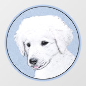Kuvasz-schildering - Cute Original Dog Art Raamsticker (Vel)