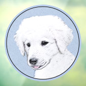 Kuvasz-schildering - Cute Original Dog Art Raamsticker (Vel 3)