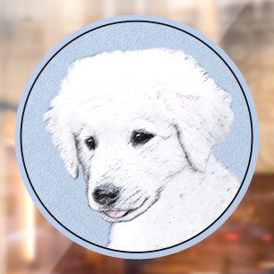 Kuvasz-schildering - Cute Original Dog Art Raamsticker