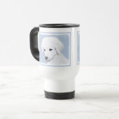 Kuvasz-schildering - Cute Original Dog Art Reisbeker (Voorkant links)