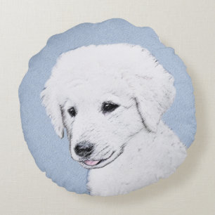 Kuvasz-schildering - Cute Original Dog Art Rond Kussen