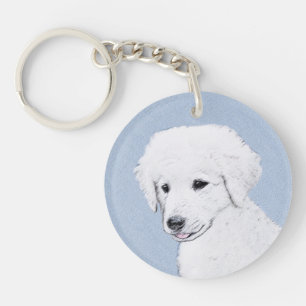 Kuvasz-schildering - Cute Original Dog Art Sleutelhanger
