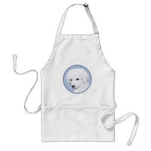 Kuvasz-schildering - Cute Original Dog Art Standaard Schort