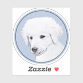 Kuvasz-schildering - Cute Original Dog Art Sticker (Vel)