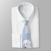 Kuvasz-schildering - Cute Original Dog Art Stropdas (Gebonden)