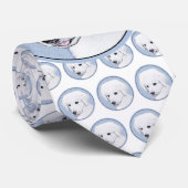 Kuvasz-schildering - Cute Original Dog Art Stropdas (Opgerold)