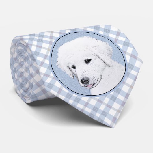 Kuvasz-schildering - Cute Original Dog Art Stropdas (Opgerold)