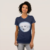 Kuvasz-schildering - Cute Original Dog Art T-shirt (Voorkant volledig)