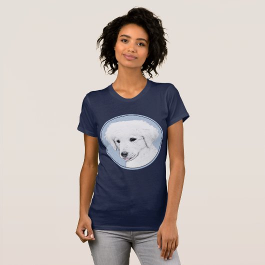 Kuvasz-schildering - Cute Original Dog Art T-shirt (Voorkant volledig)