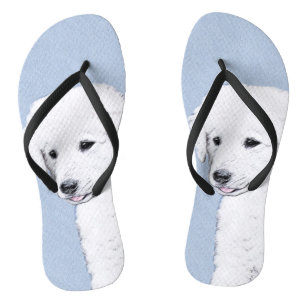 Kuvasz-schildering - Cute Original Dog Art Teenslippers