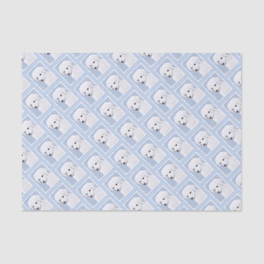 Kuvasz-schildering - Cute Original Dog Art Tissuepapier (Voorkant)