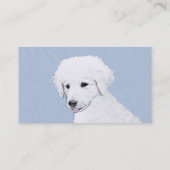 Kuvasz-schildering - Cute Original Dog Art Visitekaartje (Achterkant)
