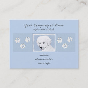 Kuvasz-schildering - Cute Original Dog Art Visitekaartje