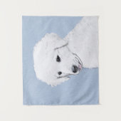 Kuvasz-schildering - Cute Original Dog Art Wandkleed (Voorkant)