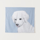 Kuvasz-schildering - Cute Original Dog Art Wandkleed (Voorkant (horizontaal))