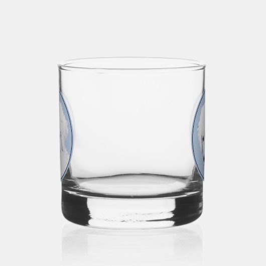 Kuvasz-schildering - Cute Original Dog Art Whisky Glas (Links)