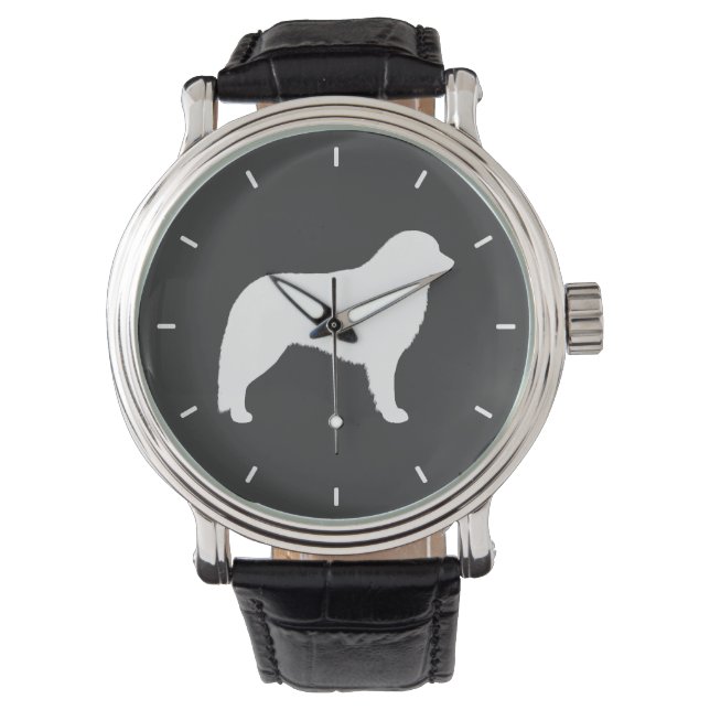 Kuvasz Silhouet Horloge (Voorkant)
