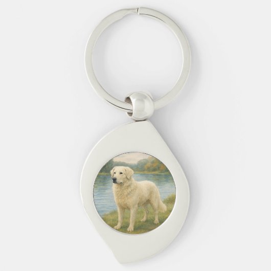 Kuvasz Sleutelhanger (Voorkant)