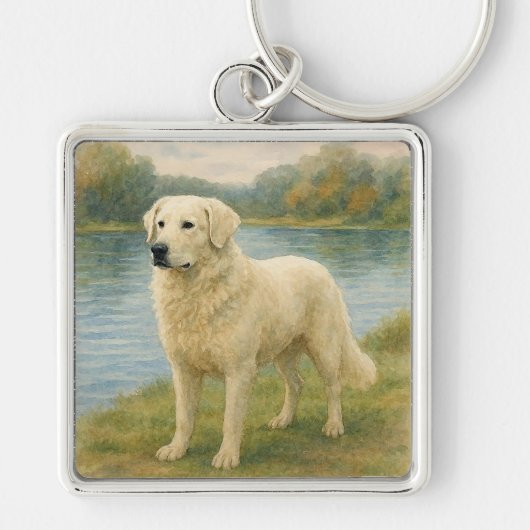Kuvasz Sleutelhanger (Voorkant)