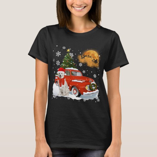 Kuvasz Wagon Red Truck T-shirt (Voorkant)