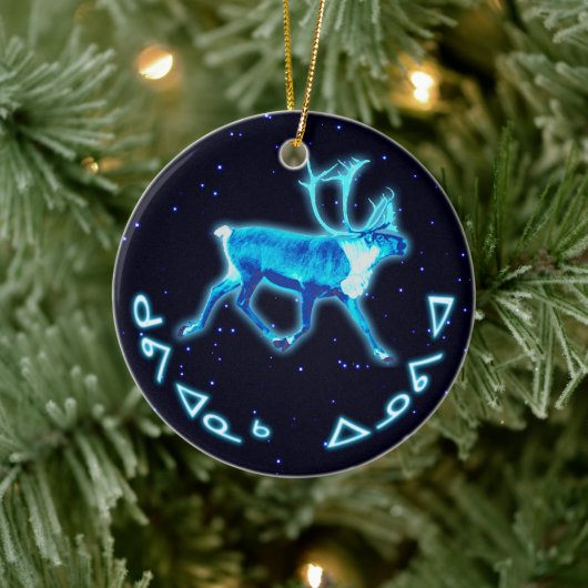 Kuvianak Innovia - Blue Cariou (rendier) Keramisch Ornament (Boom)