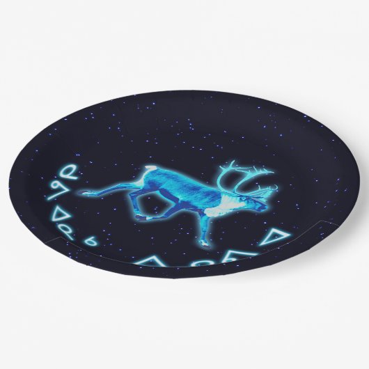 Kuvianak Innovia - Blue Cariou (rendier) Papieren Bordje (Gekanteld)