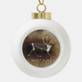 Kuvianak Innovia - Bull Cariou (rendier) Keramische Bal Ornament (Voorkant)