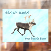 Kuvianak innovia - Cariou ( rendier ) op sneeuw Raamsticker (Vel 2)