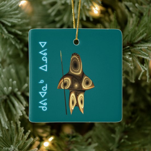 Kuvianak Innovia - Fractal Inuit Hunter Keramisch Ornament (Boom)